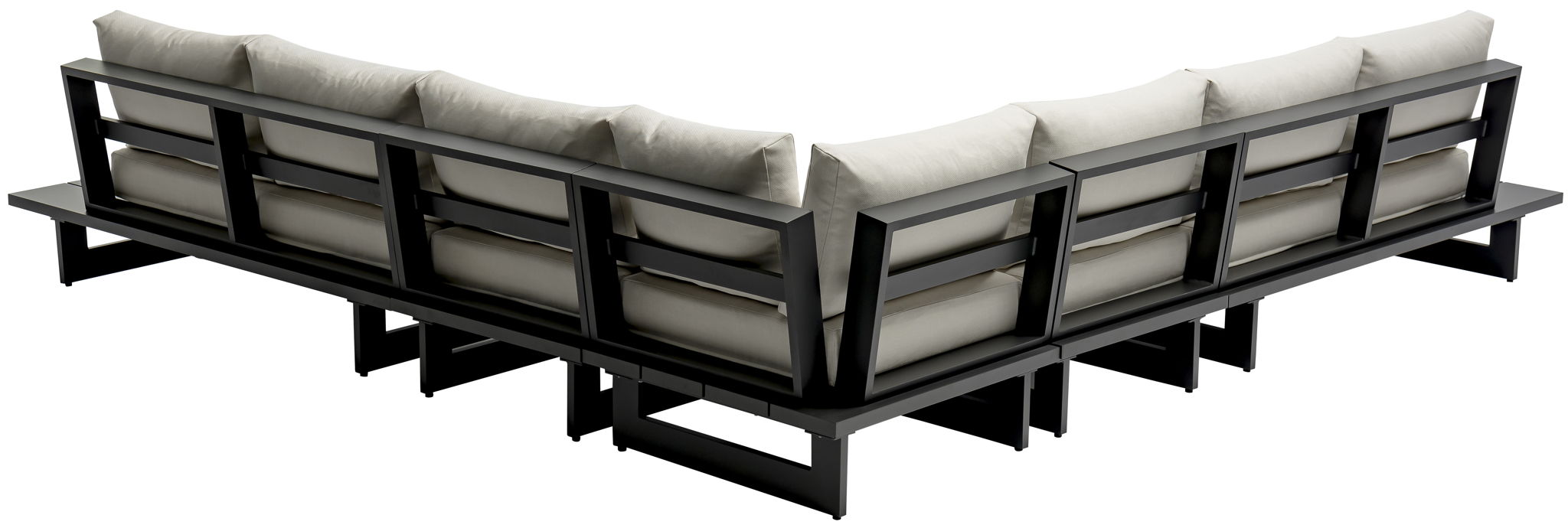 Maldives - 5 Piece Water Resistant Outdoor Patio Modular Sectional With Gray Base - Simple Home Plus