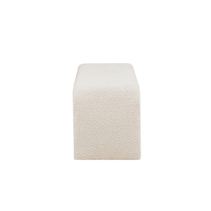 Steve - 42" Boucle Waterfall Bench - Cream - Simple Home Plus