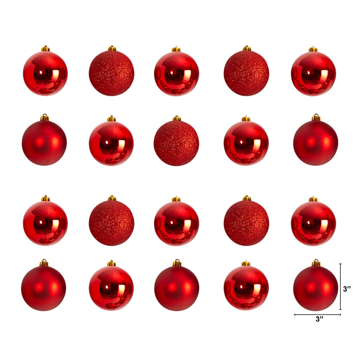 Holiday 20 Count 3" Shatterproof Ornament Set