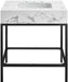 Marmo - Engineered Marble Bathroom Vanity With Black Base - Simple Home Plus