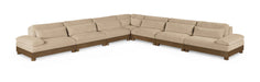 Turin - Chenille Fabric Upholstered Modular Sectional - Beige - Simple Home Plus