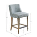 Delaney - 25" Upholstered Counter Stool - Blue - Simple Home Plus