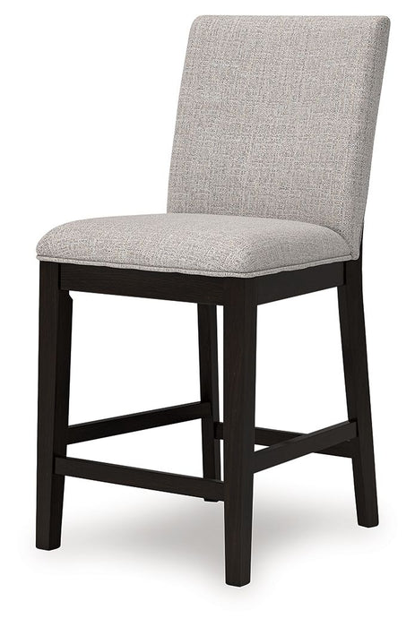 Neymorton - Upholstered Barstool (Set of 2) - Dark Grayish Brown - Simple Home Plus