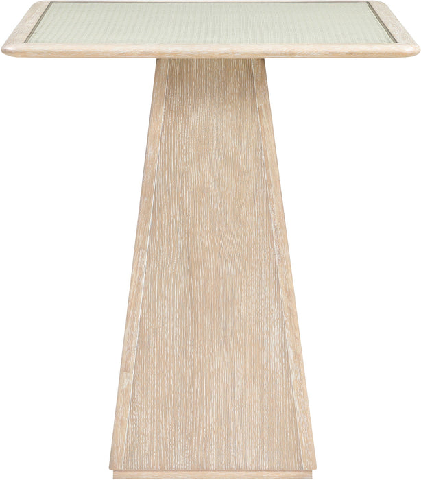 Atrium - Glass Top And Wood Base Dining Table - Simple Home Plus