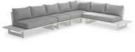 Maldives - 5 Piece Water Resistant Outdoor Patio Modular Sectional With White Base - Simple Home Plus
