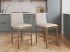 Isanti - Upholstered Barstool (Set of 2) - Light Brown - Simple Home Plus