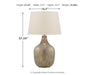 Mari - Gray / Gold Finish - Glass Table Lamp - Simple Home Plus