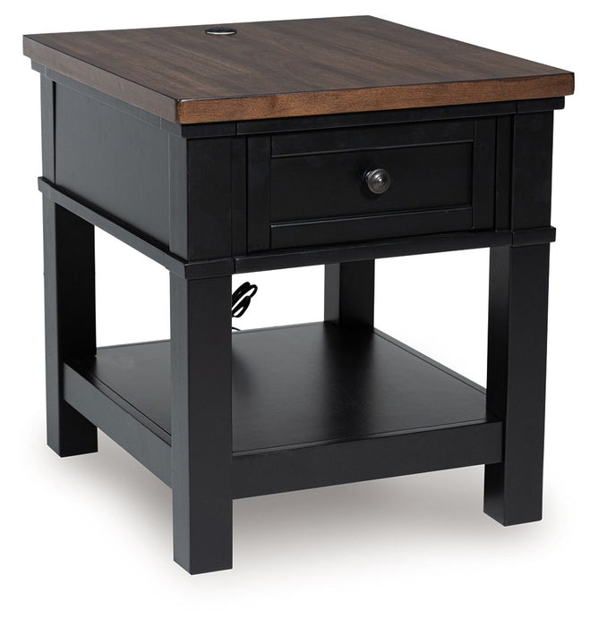 Wildenauer - Brown / Black - Rectangular End Table - Simple Home Plus