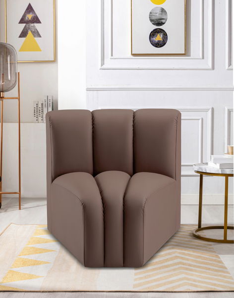 Arc - Faux Leather Curved Corner Chair
