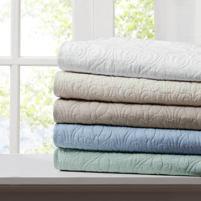 Quebec - Oversized Quilted Throw - White - Simple Home Plus