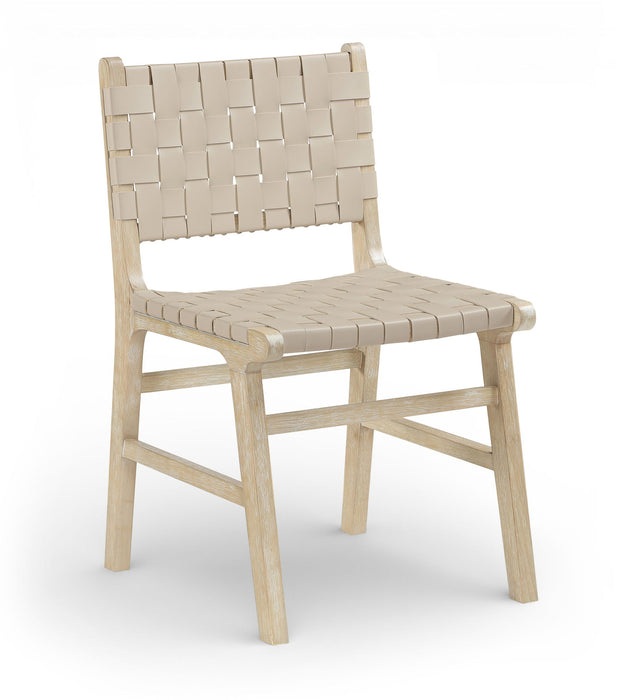 Entwine - Vegan Leather Upholstered Dining Chair - Painted Natural - Simple Home Plus