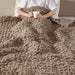 Chenille Chunky Knit - Throw - Brown - Simple Home Plus