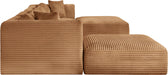 Shaggy - Fabric 6 Piece Modular Sectional With 2 Ottomans - Simple Home Plus