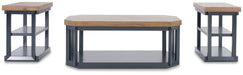 Landocken - Brown / Blue - Occasional Table Set (Set of 3) - Simple Home Plus