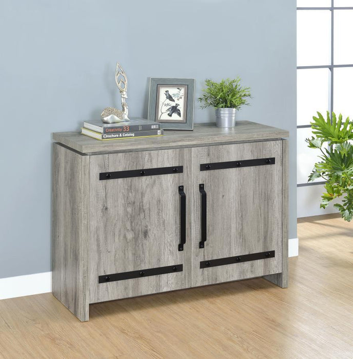 Enoch - 2 Door Engineered Wood Accent Cabinet - Gray Driftwood - Simple Home Plus