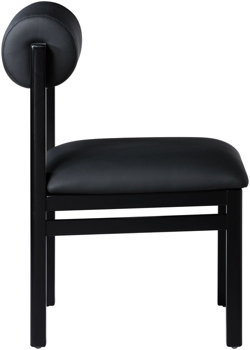 Roundhill - Faux Leather Dining Chair (Set of 2) - Black Frame - Simple Home Plus