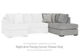 Casselbury - Raf Corner Chaise - Cement - Simple Home Plus