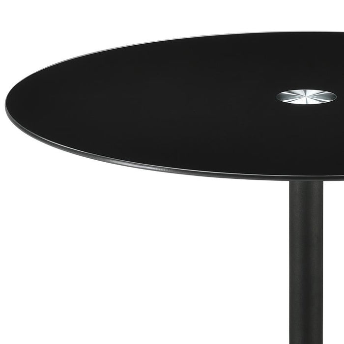 Ganso - Round Metal Coffee Table With Tempered Glass Top - Simple Home Plus