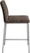 Reeves - Chenille Fabric Upholstered Counter Stool (Set of 2) - Silver Base - Simple Home Plus