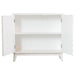 Gambon - 2 Door Wood Honeycomb Pattern Accent Cabinet - White - Simple Home Plus