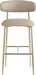Lupita - Vegan Leather Upholstered Bar Stool With Brushed Gold Frame (Set of 2) - Simple Home Plus