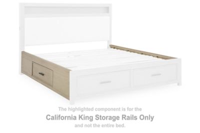 Calmoro - California King Storage Rails - Gray - Simple Home Plus