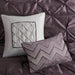 Laurel - Queen 7 Piece Tufted Comforter Set - Plum - Simple Home Plus