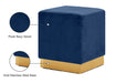 Jax - Stool Ottoman with Gold Base - Simple Home Plus