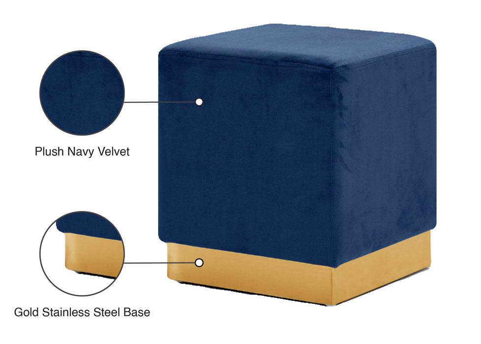 Jax - Stool Ottoman with Gold Base - Simple Home Plus
