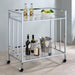 Cara - 2-tier Rectangular Glass Shelf Metal Bar Cart - Simple Home Plus