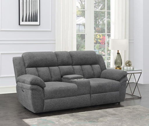 Bahrain - Upholstered Loveseat With Console - Simple Home Plus