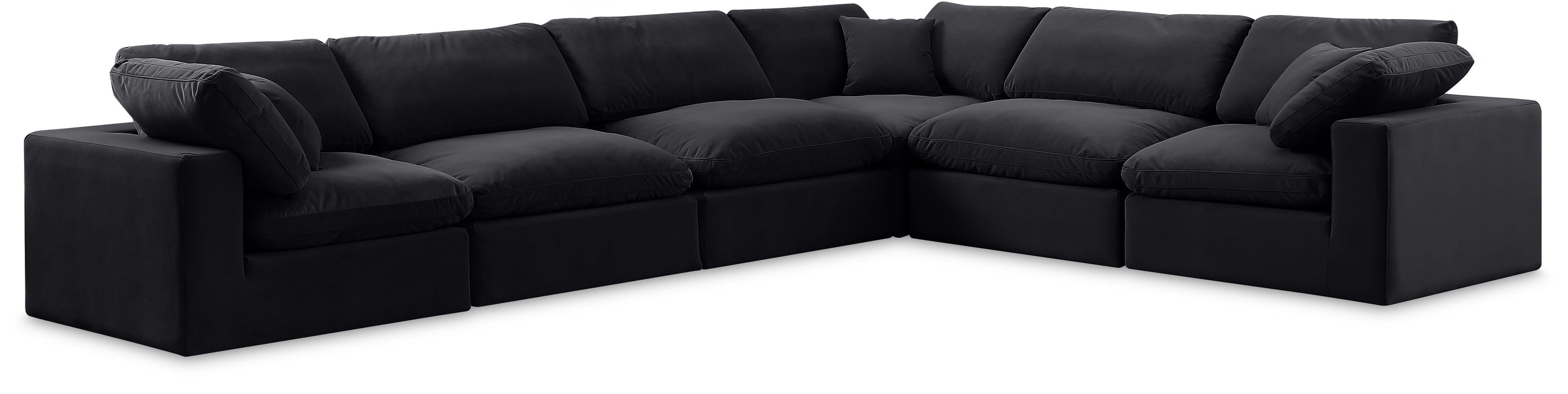 Comfy - 6 Piece Velvet Modular Corner Sectional - Simple Home Plus
