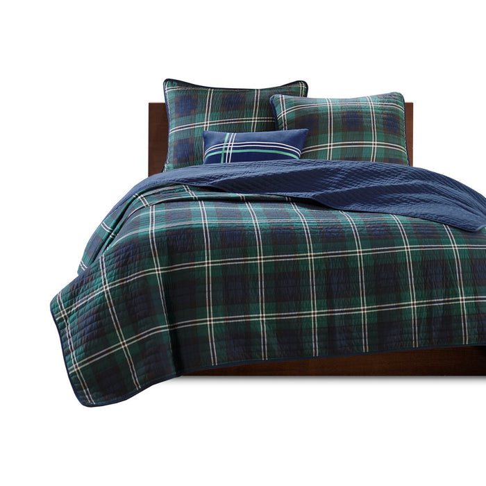 Mi Zone Brody - Reversible Coverlet Set - Blue - Simple Home Plus