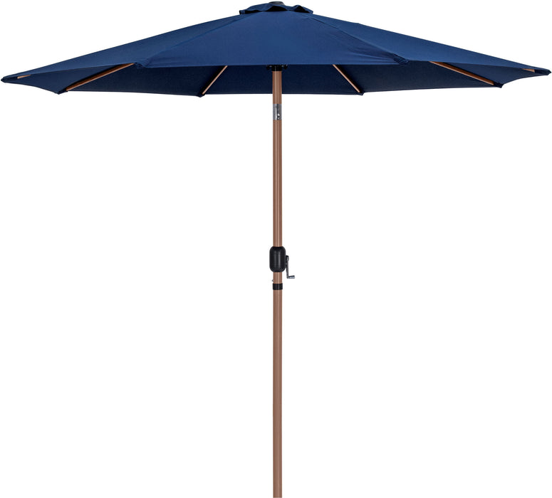 Fiji - Aluminum Patio Umbrella With Square White And Teak Base - Simple Home Plus