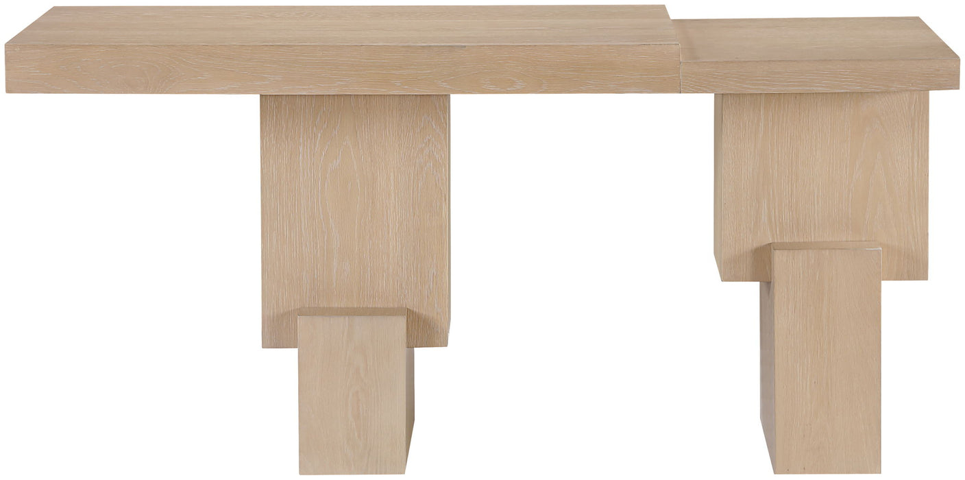 Anzio - Oak Veneer And Solid Wood Console Table - Simple Home Plus