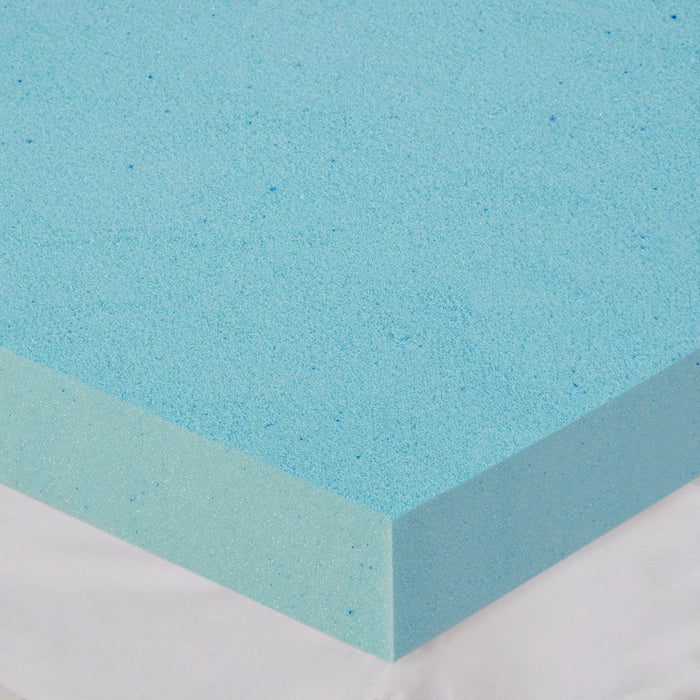 Gel Memory Foam Cover Mattress Topper With 3M Moisture Management - White - Simple Home Plus