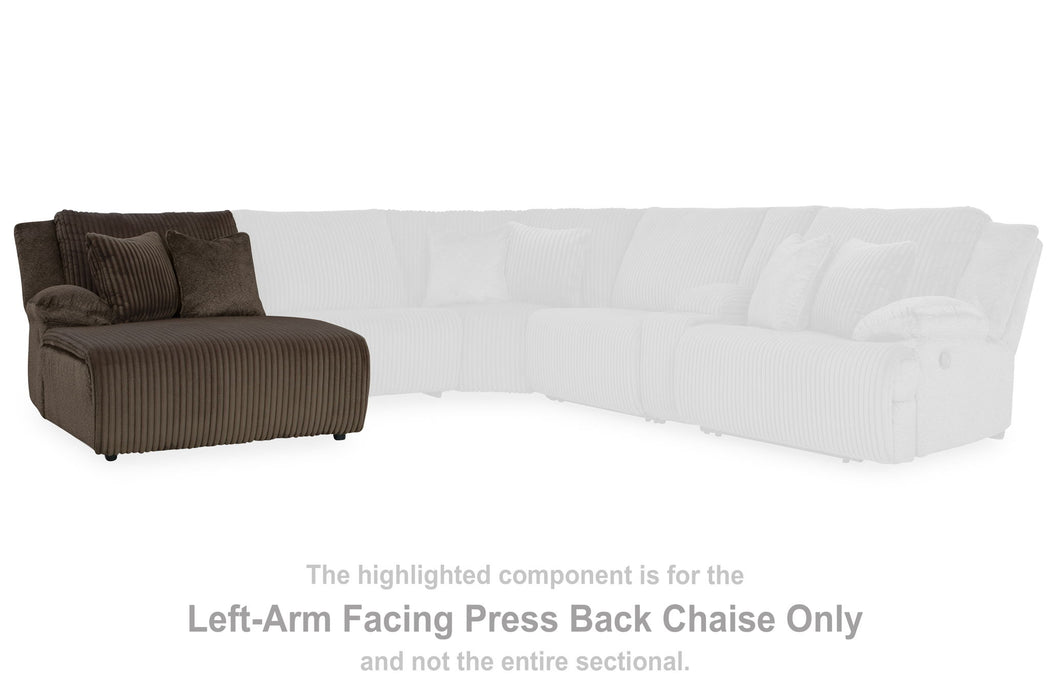 Top Tier - Laf Press Back Chaise - Chocolate - Simple Home Plus