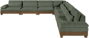 Turin - Chenille Fabric Upholstered Modular Sectional - Green - Simple Home Plus