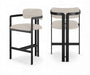 Aurum - Vegan Leather Upholstered Counter Stool - Taupe - Simple Home Plus