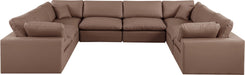 Comfy - 8 Piece Faux Leather Modular Sectional - Simple Home Plus