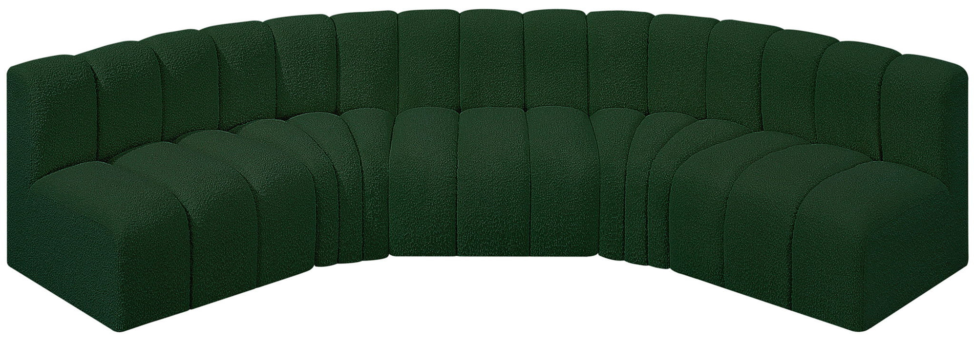 Arc - Boucle Fabric 5 Piece U-Shaped Modular Sofa - Simple Home Plus