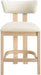 Lavrin - Vegan Leather Counter Stool (Set of 2) - Natural Base - Simple Home Plus