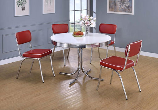 Retro - Round Dining Table Set - Simple Home Plus
