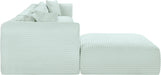 Shaggy - 5 Piece Modular Sectional With Ottoman - Simple Home Plus
