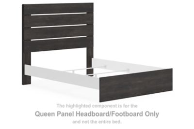 Hollivern - Queen Panel Headboard/Footboard - Dark Gray - Simple Home Plus