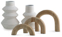 Maddwarth - White / Natural Brown - Accessory Set (Set of 5) - Simple Home Plus