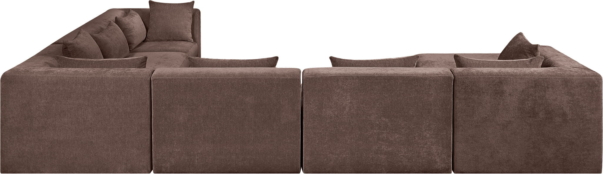 Stellar - 7 Piece Chenille Fabric Upholstered Modular Sectional - Simple Home Plus