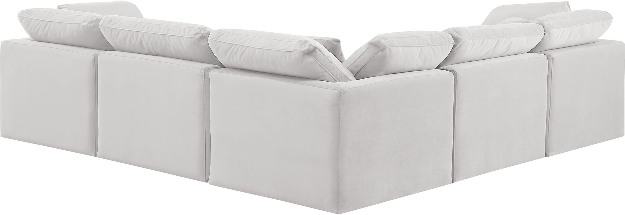 Indulge - Velvet 5 Piece Modular Corner Sectional - Simple Home Plus