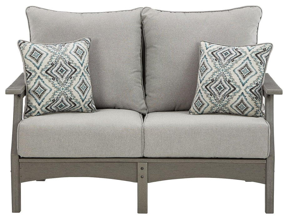 Visola - Gray - Loveseat w/Cushion - Simple Home Plus