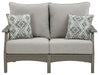 Visola - Gray - Loveseat w/Cushion - Simple Home Plus
